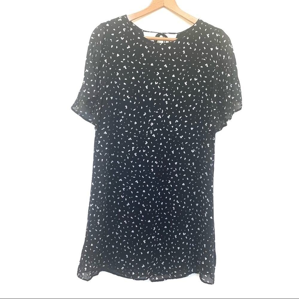Anthropologie Dress Sz XS Women's Cloth & Stone Sweetheart Mini Black & White